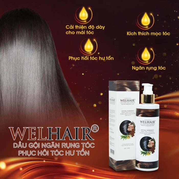 Dầu gội Welhair - Giúp tóc chắc khỏe và ngăn rụng tóc - Ảnh 2