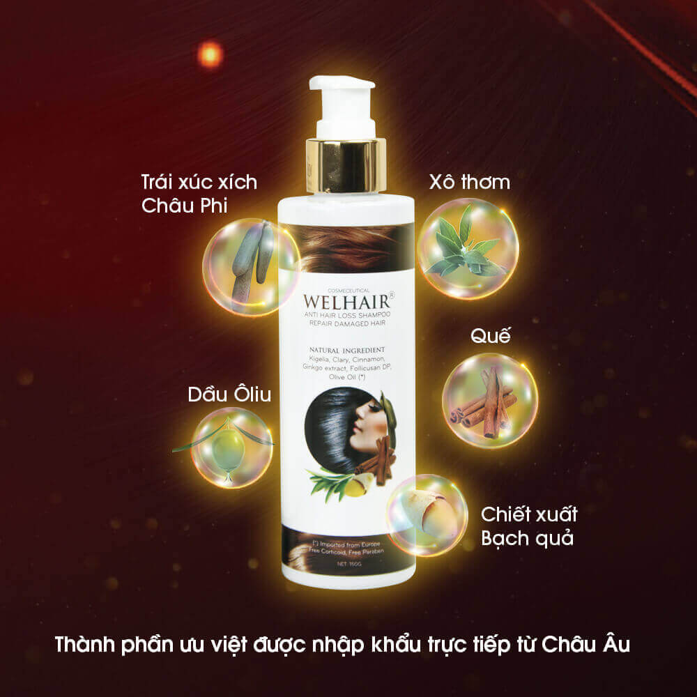 Dầu gội Welhair - Giúp tóc chắc khỏe và ngăn rụng tóc - Ảnh 3